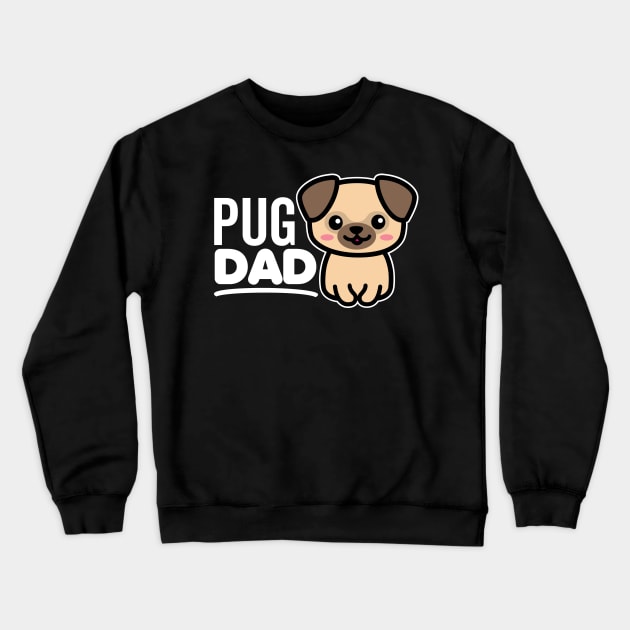 Pug Dad Crewneck Sweatshirt by DetourShirts